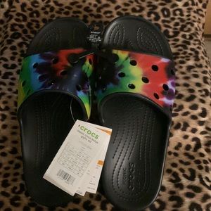 Crocs Classic Tiedye Graphic Slide No Jibbits